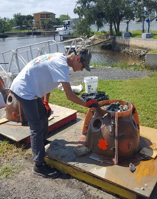 Casting Hollow Spheres in a Mold for an Artificial Reef