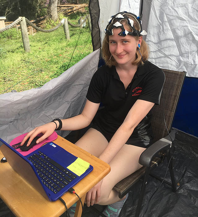 nitrox physiology study masternaut collecting data in a tent